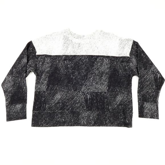 Banana Republic Womens XL Black White Crewneck Long Sleeve Pullover Casual Top - Picture 1 of 8